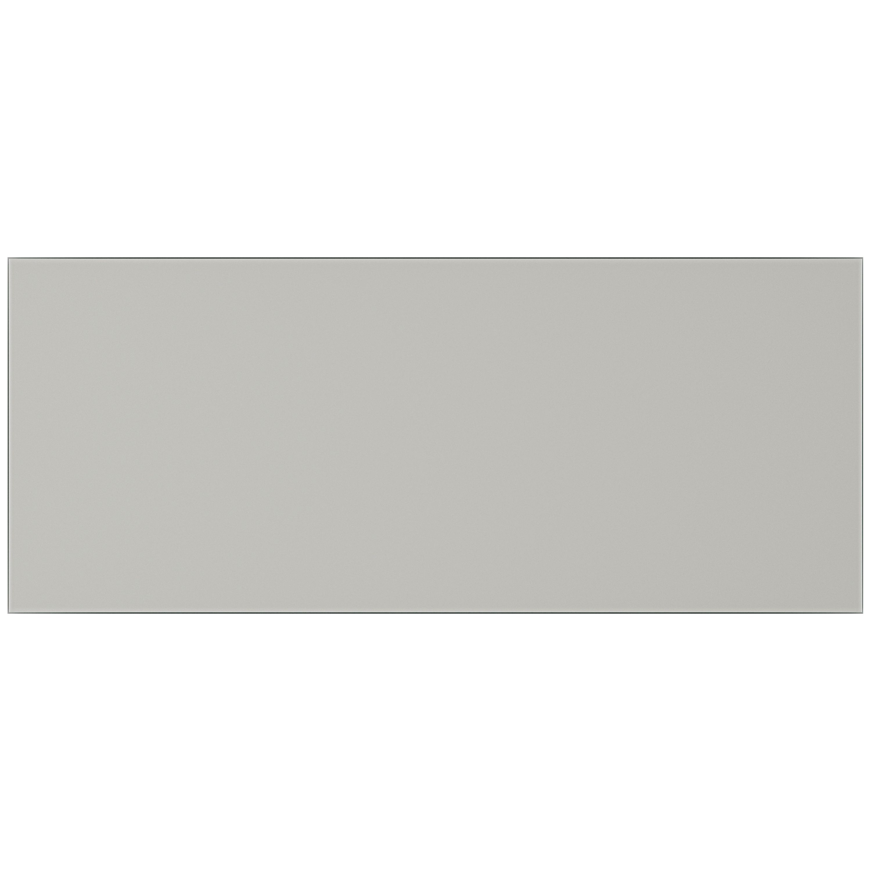 Gloss Silk Grey Glass Self-adhesive Bathroom Splashback (H)25cm (W)60cm