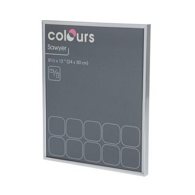 Gloss Silver effect Single Picture frame (H)30cm x (W)24cm