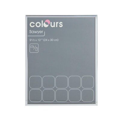 Gloss Silver effect Single Picture frame (H)30cm x (W)24cm