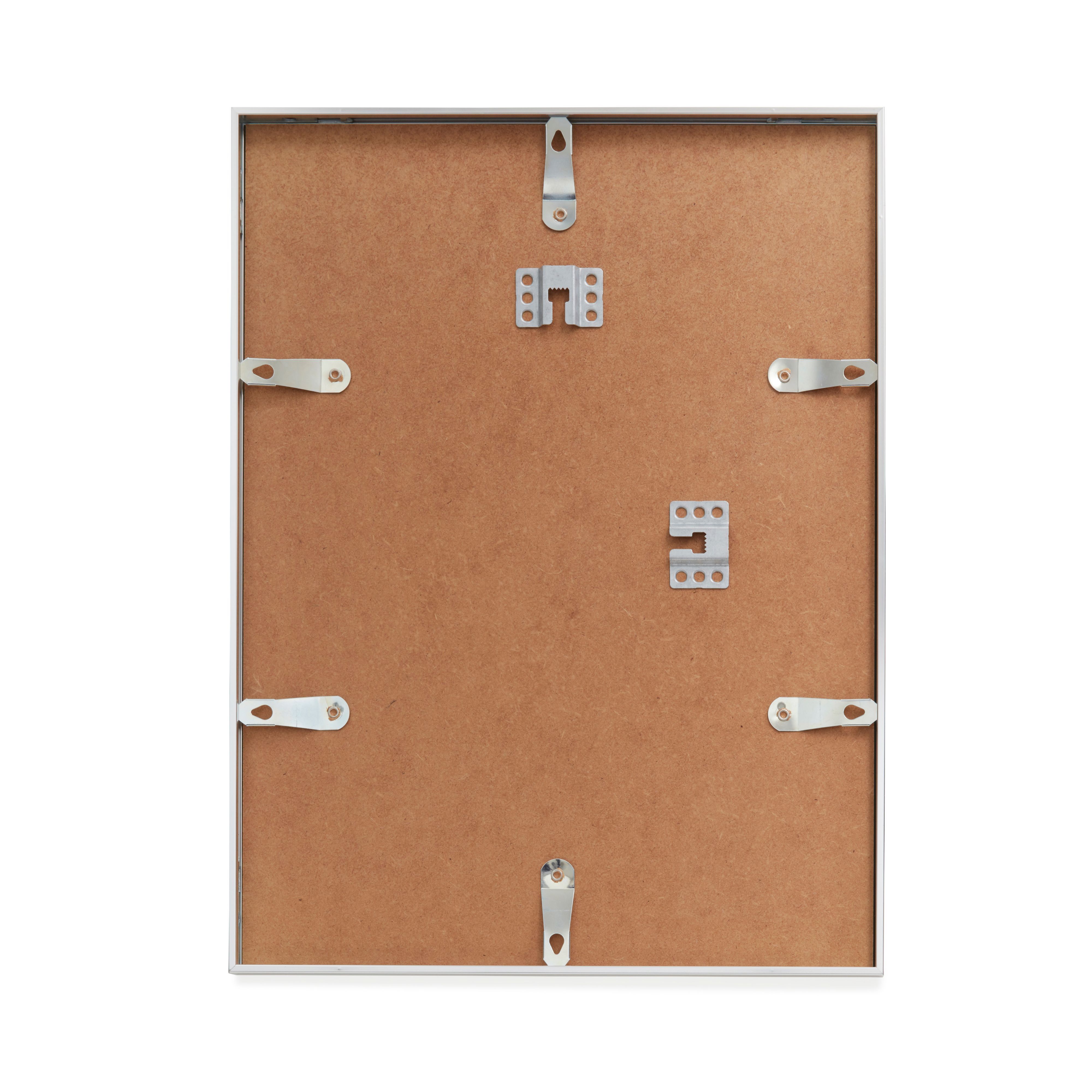 Gloss Silver effect Single Picture frame (H)40cm x (W)30cm
