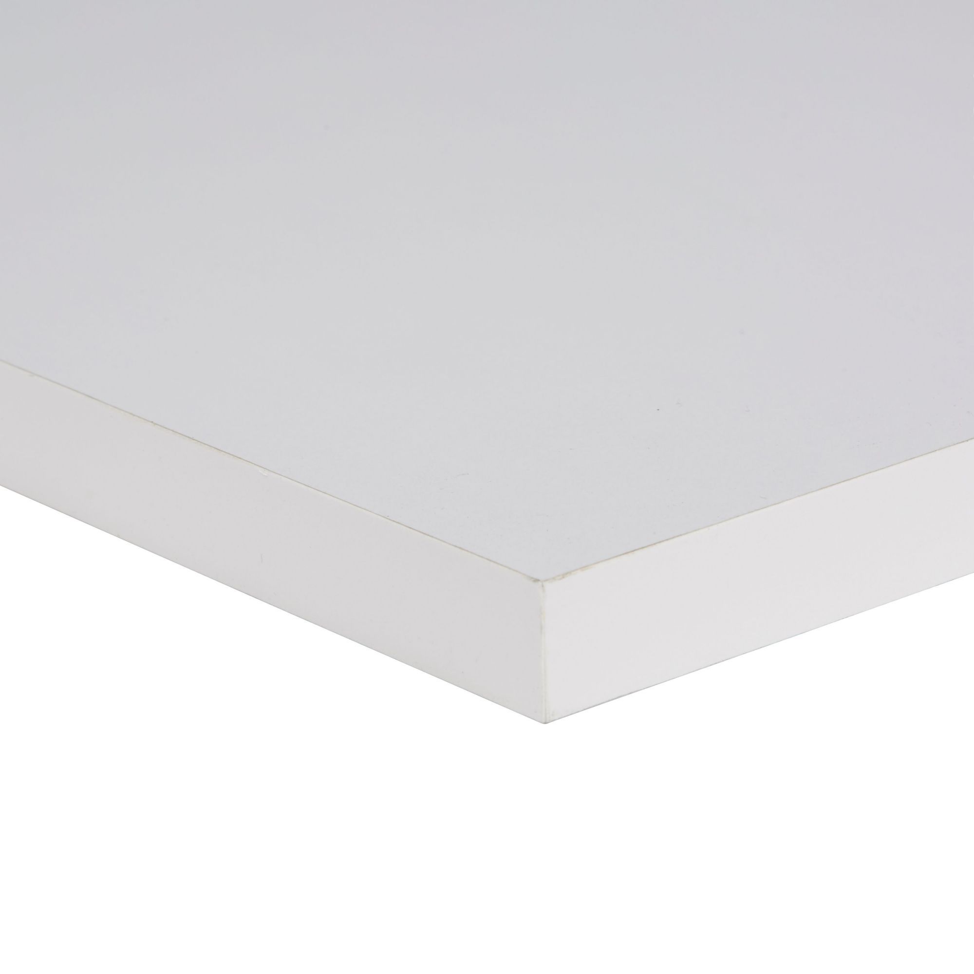 Buy Gloss White Fully edged Chipboard Furniture board, (L)0.8m (W)400mm ...