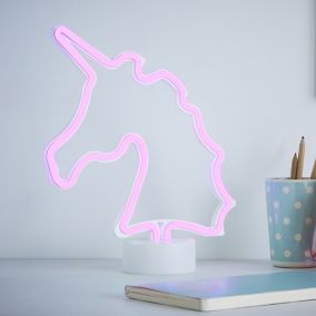 Glow Clara Neon unicorn Pink LED Table light