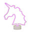 Glow Clara Neon unicorn Pink Table light