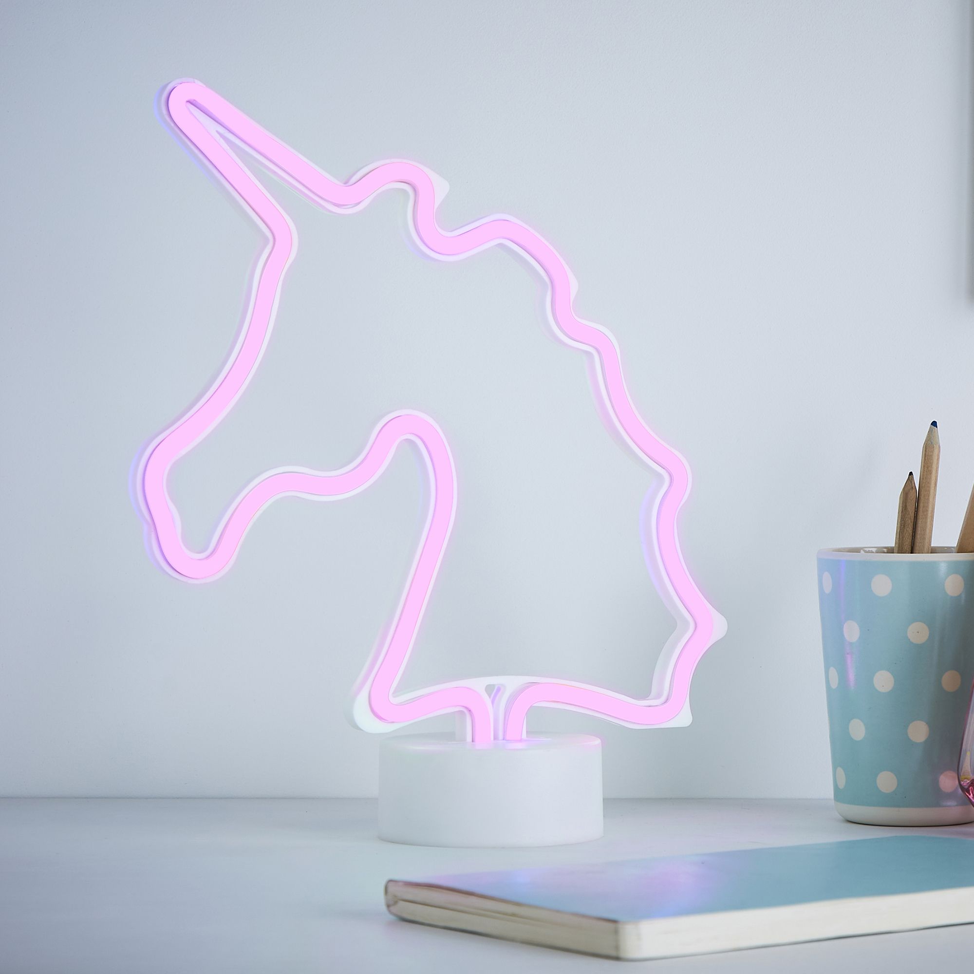 Glow Clara Neon unicorn Pink Table light