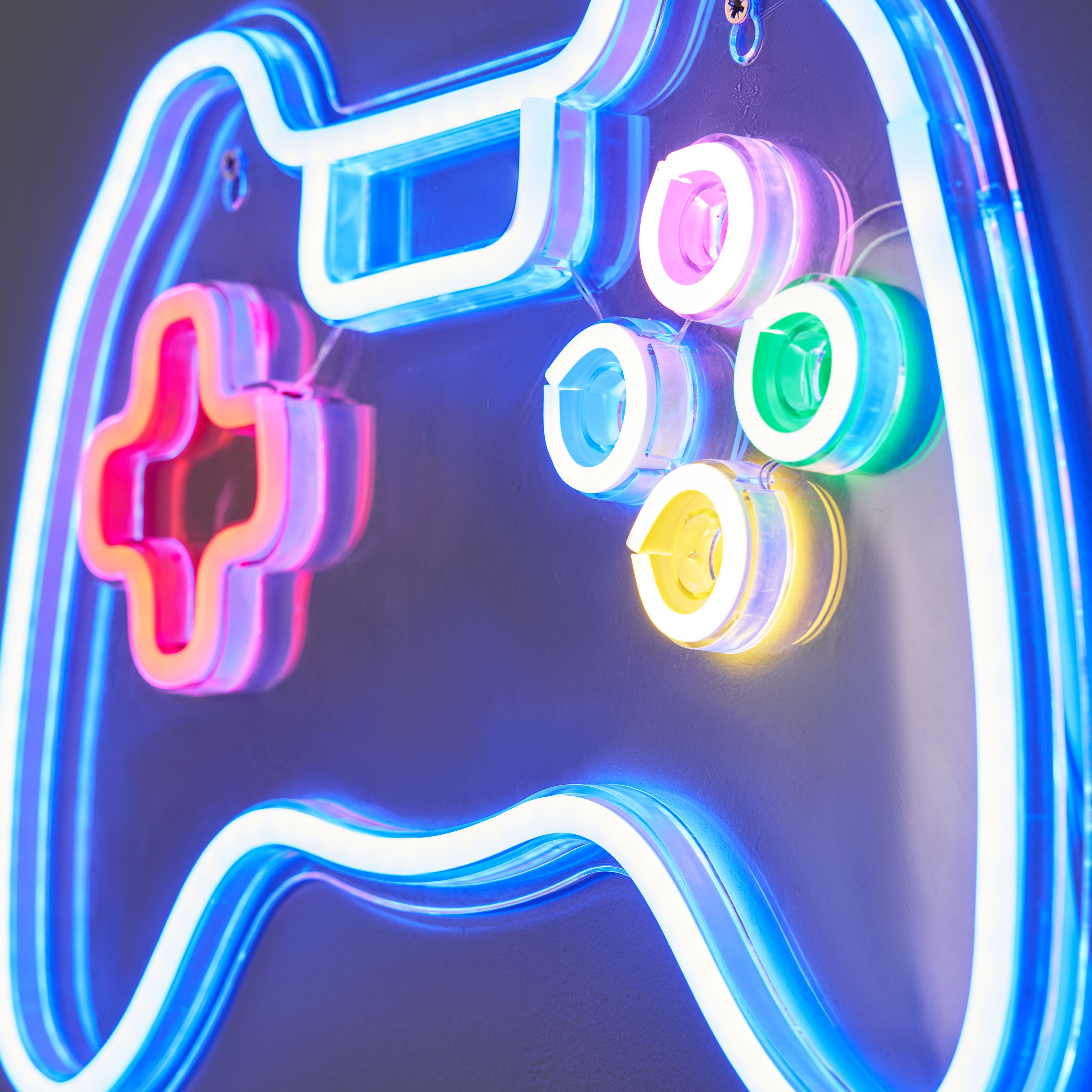 Glow Daria Game controller Neon Multicoloured Plug-in LED Wall light