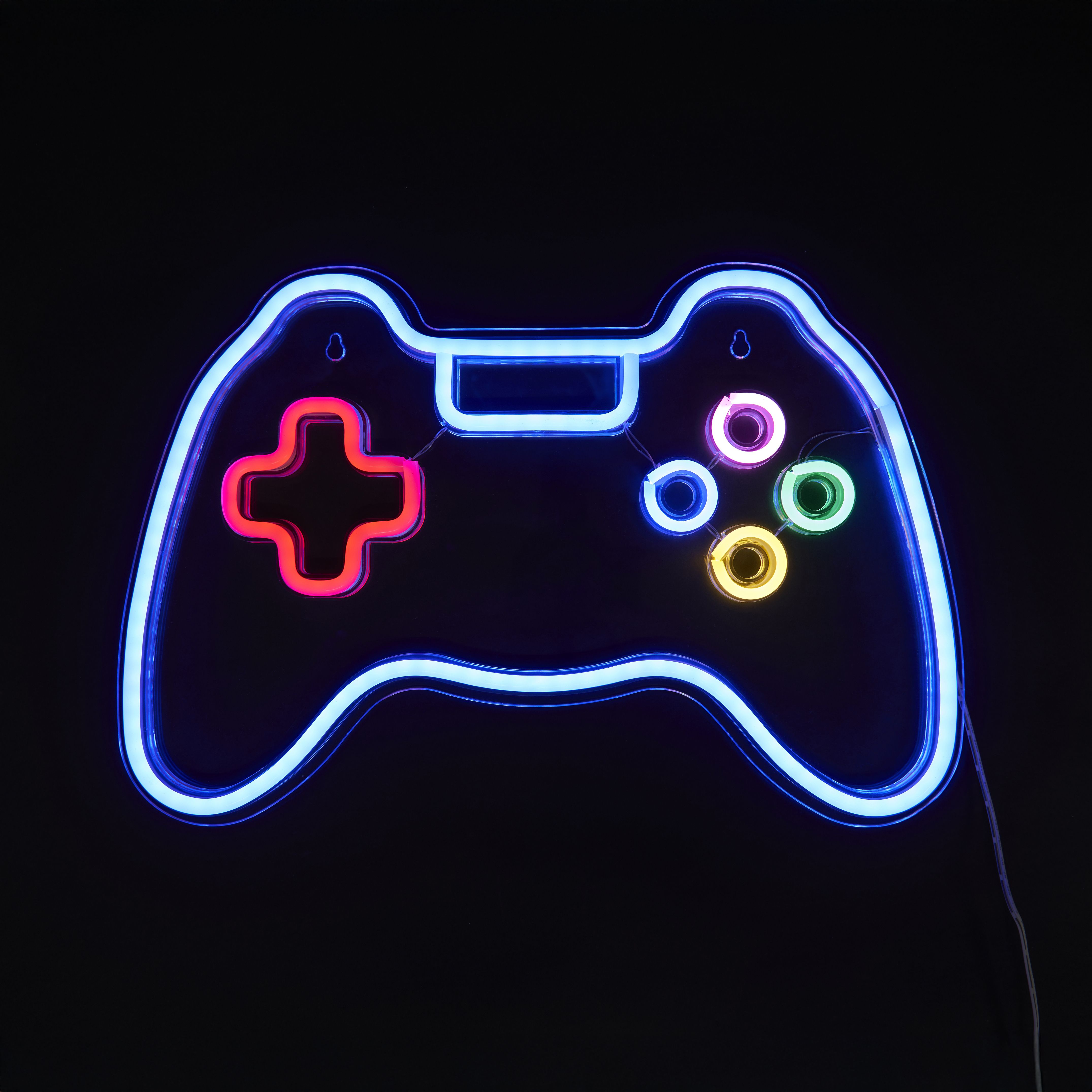 Glow Daria Game controller Neon Multicoloured Plug-in LED Wall light