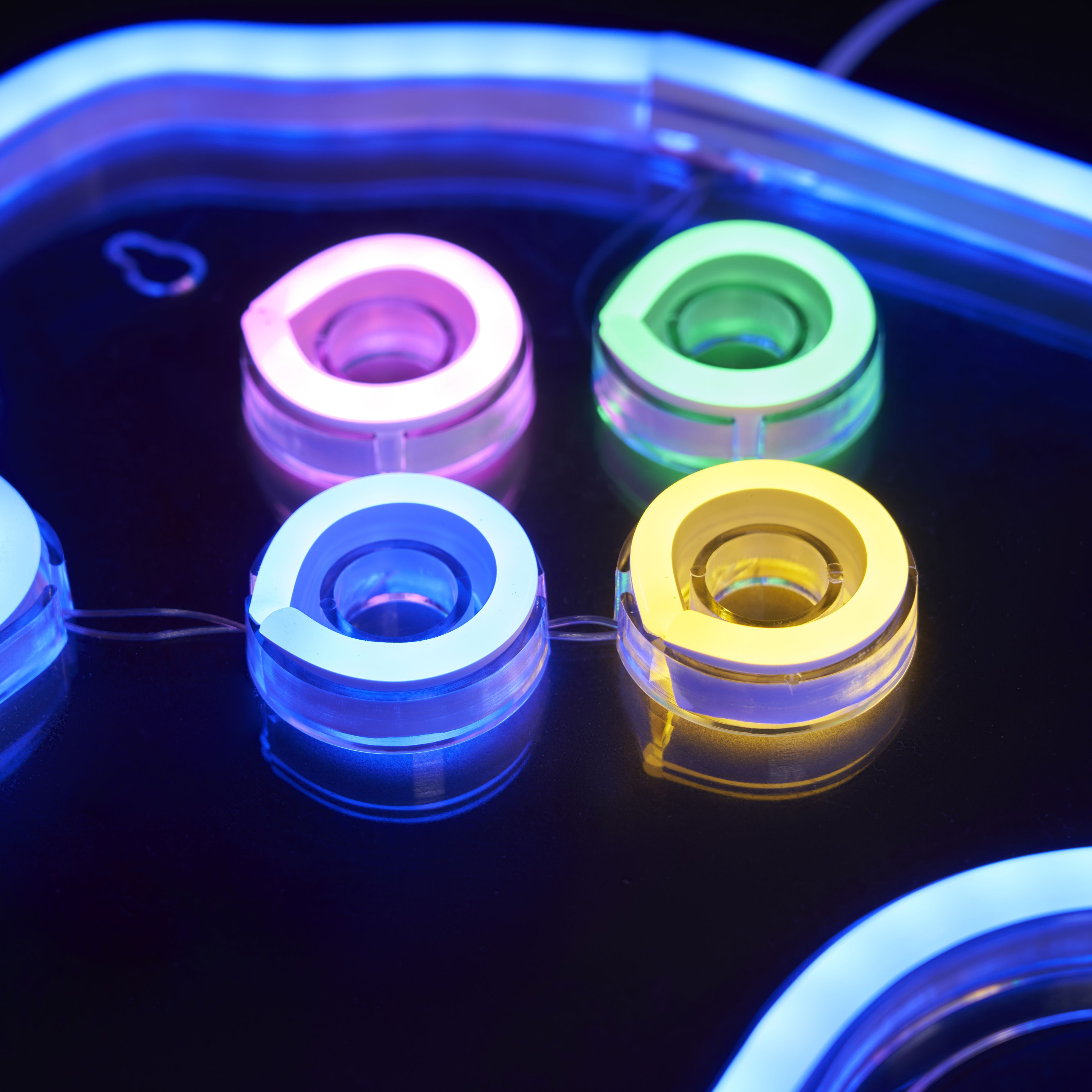Glow Daria Game controller Neon Multicoloured Plug-in LED Wall light