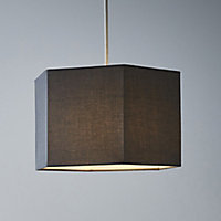 Glow Easy fit Grey Plain Lamp shade (D)33cm