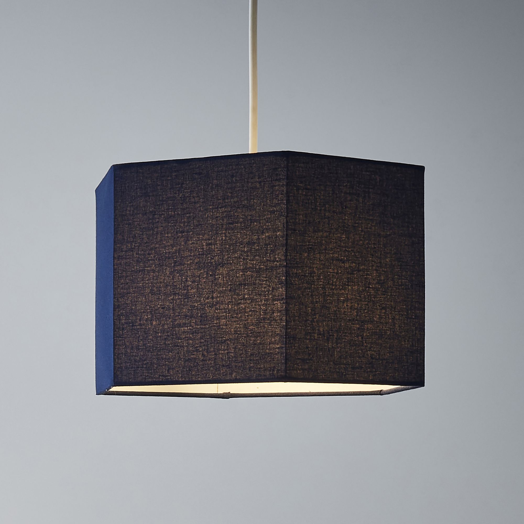 Glow Easy fit Navy Plain Hexagonal Lamp shade (D)33cm