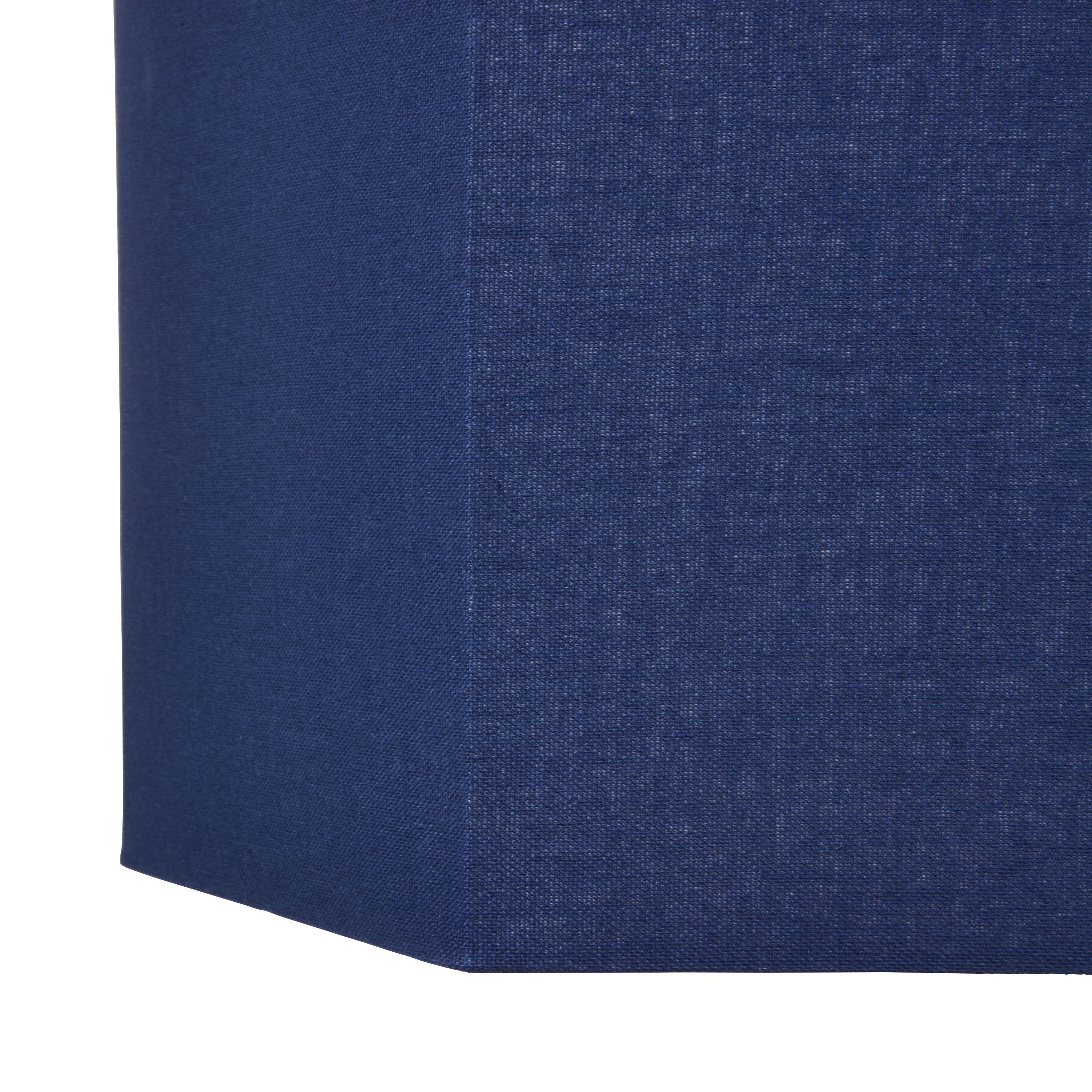 Glow Easy fit Navy Plain Hexagonal Lamp shade (D)33cm