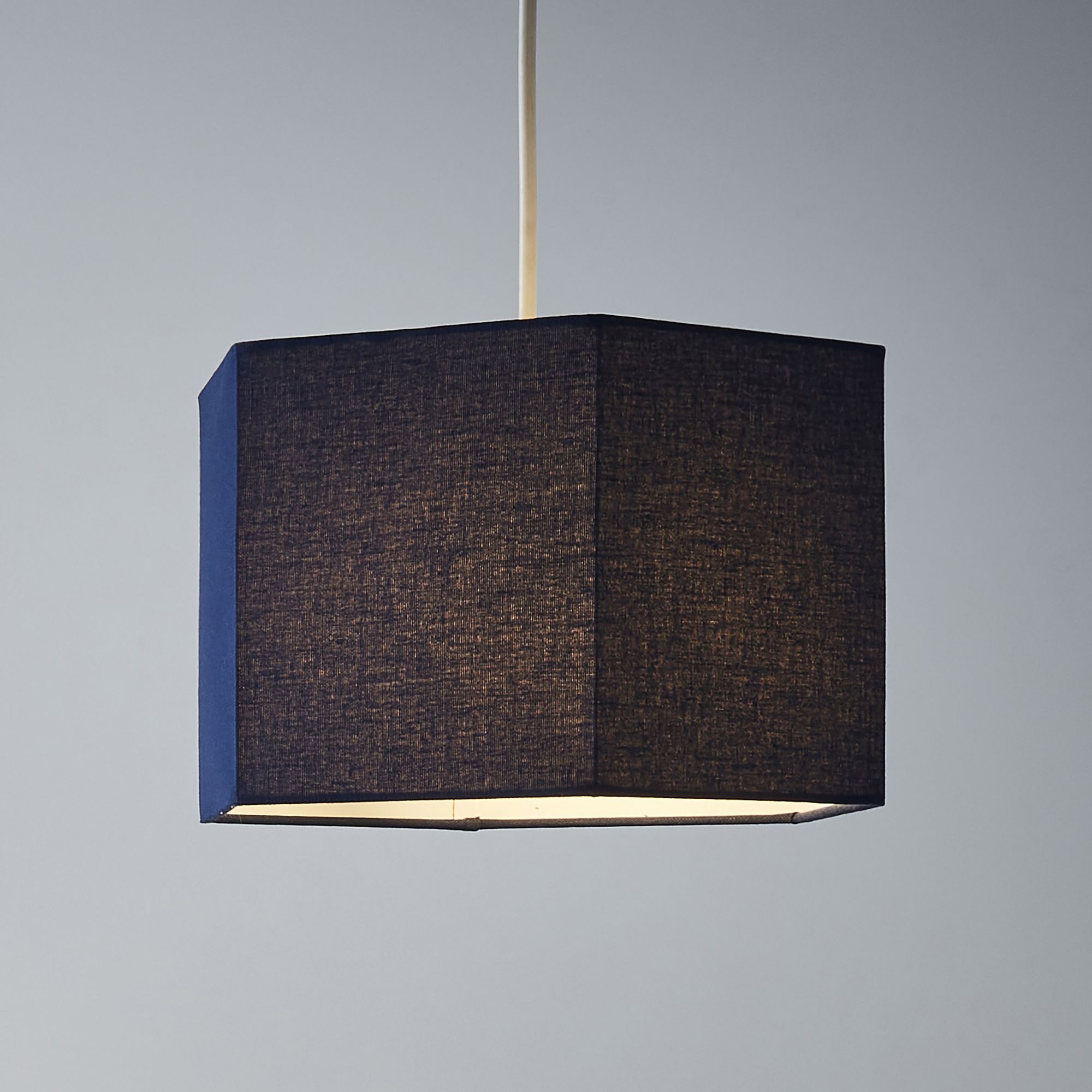 Glow Easy fit Navy Plain Lamp shade (D)33cm