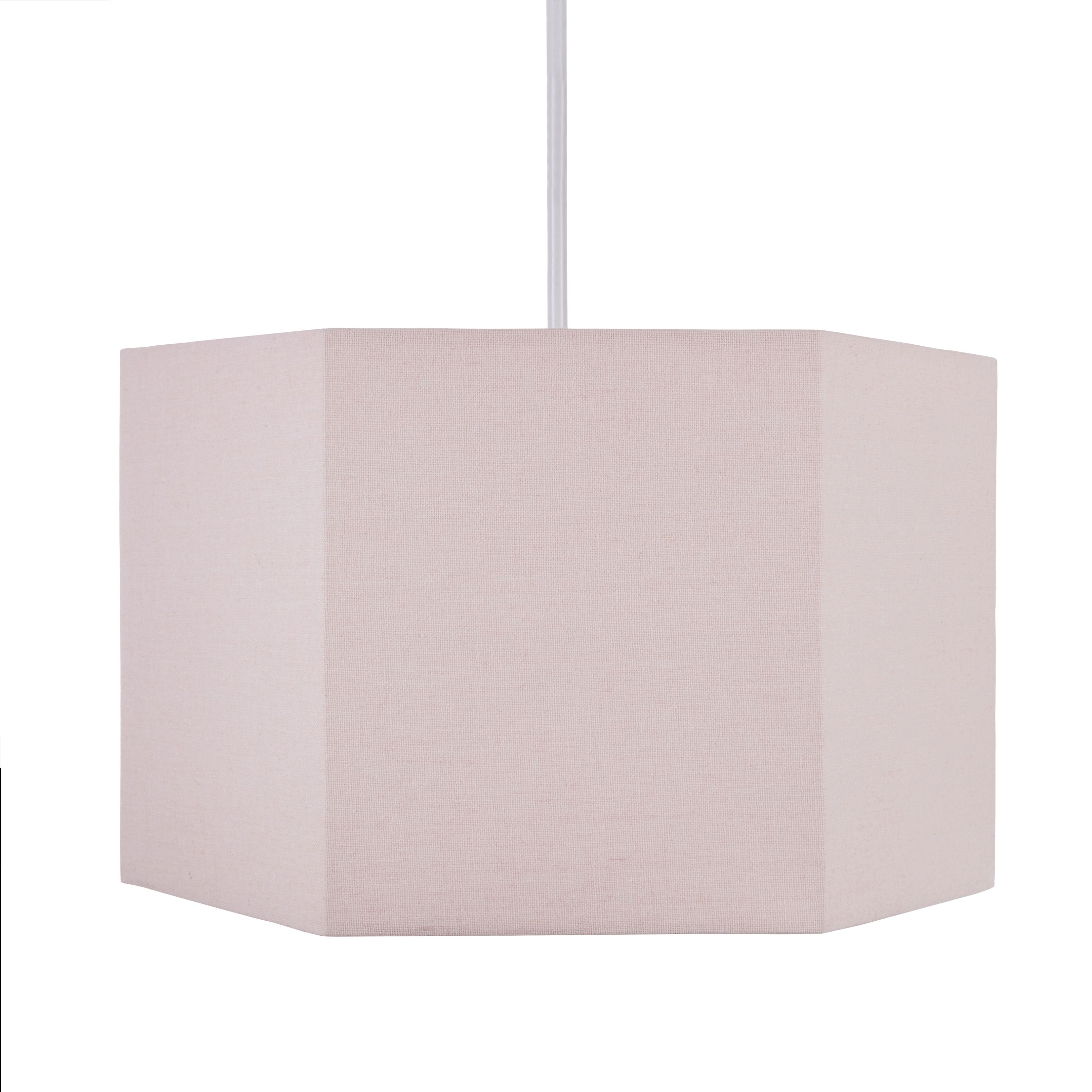 Glow Easy fit Pink Plain Hexagonal Lamp shade (D)33cm
