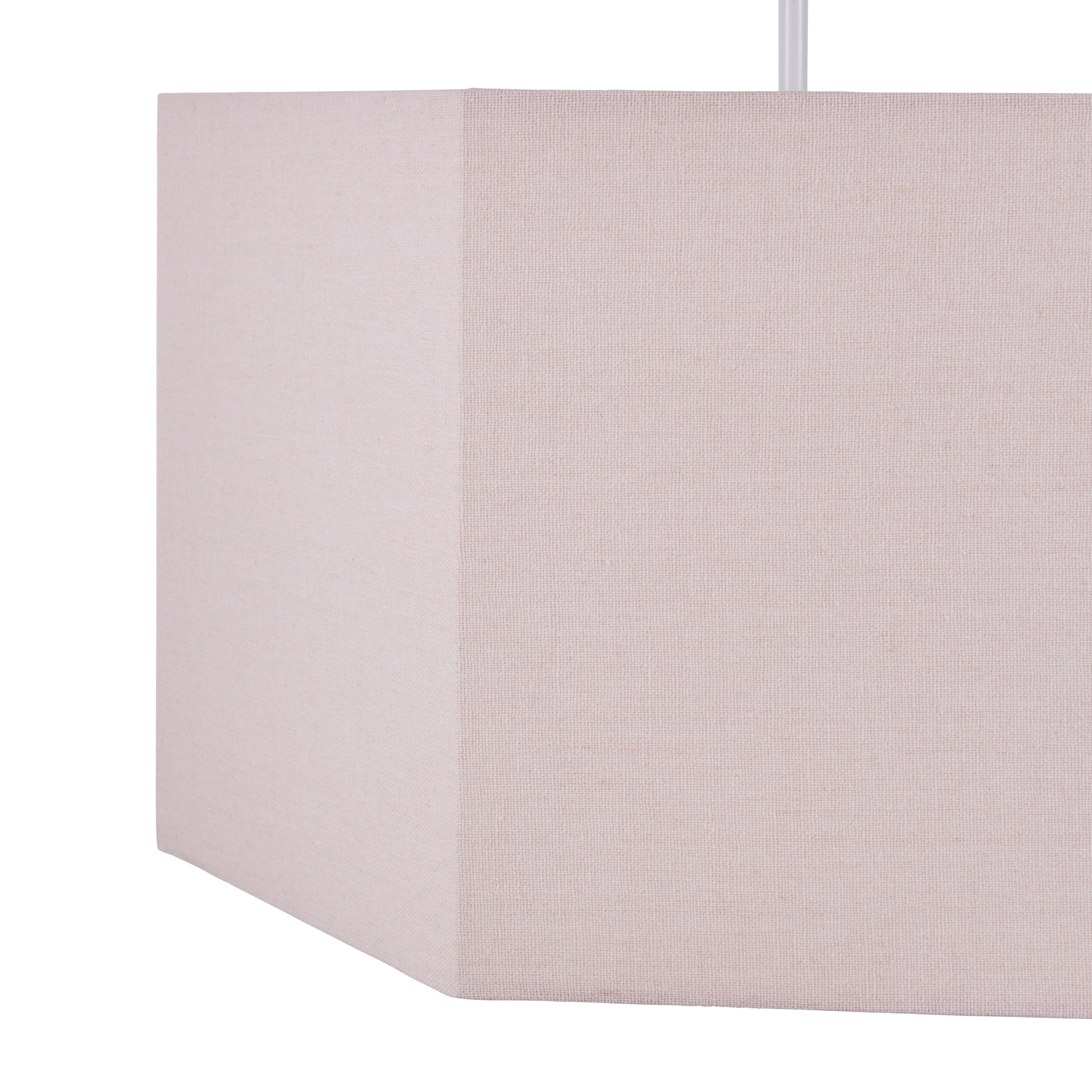 Glow Easy fit Pink Plain Hexagonal Lamp shade (D)33cm