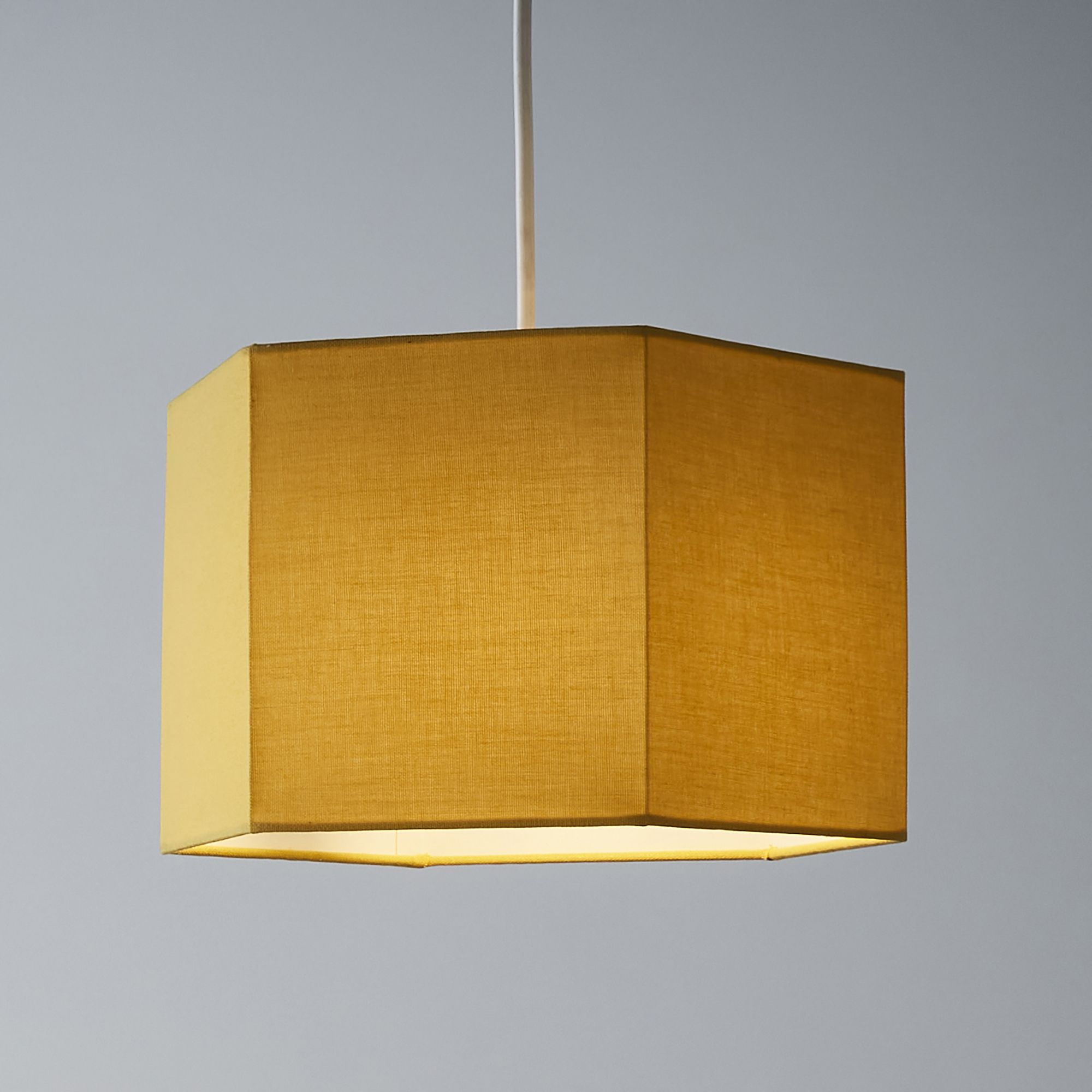 Glow Easy fit Yellow Plain Lamp shade (D)33cm