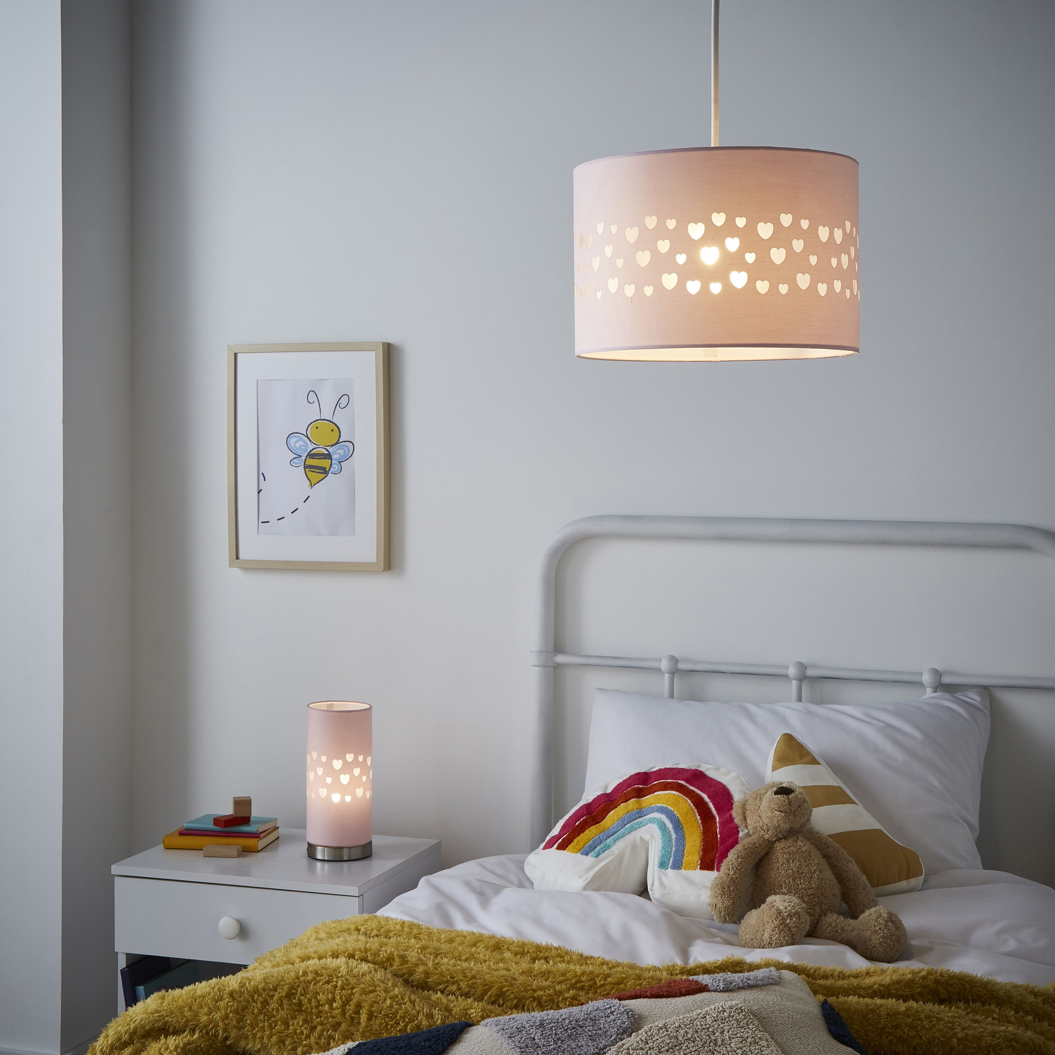 Glow Eliora Pink Heart Lamp shade (D)30cm