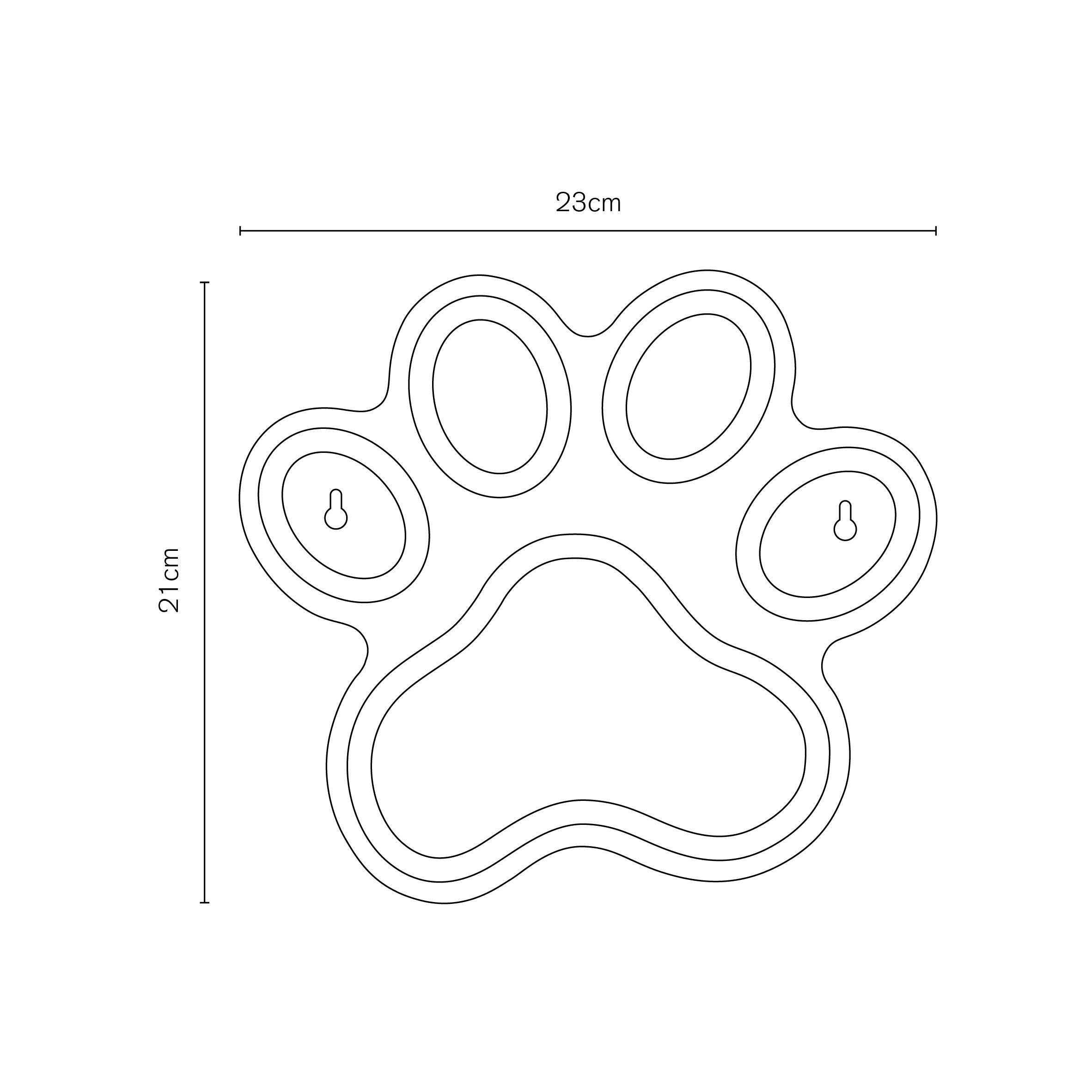 Glow Elkka Paw print Neon Pink Plug-in LED Wall light