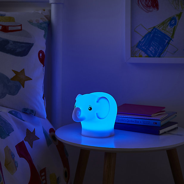 Glow Ember Multicolour Elephant Integrated LED USB night light | DIY at B&Q