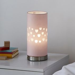 Glow Faven Heart Pink Circular Table lamp