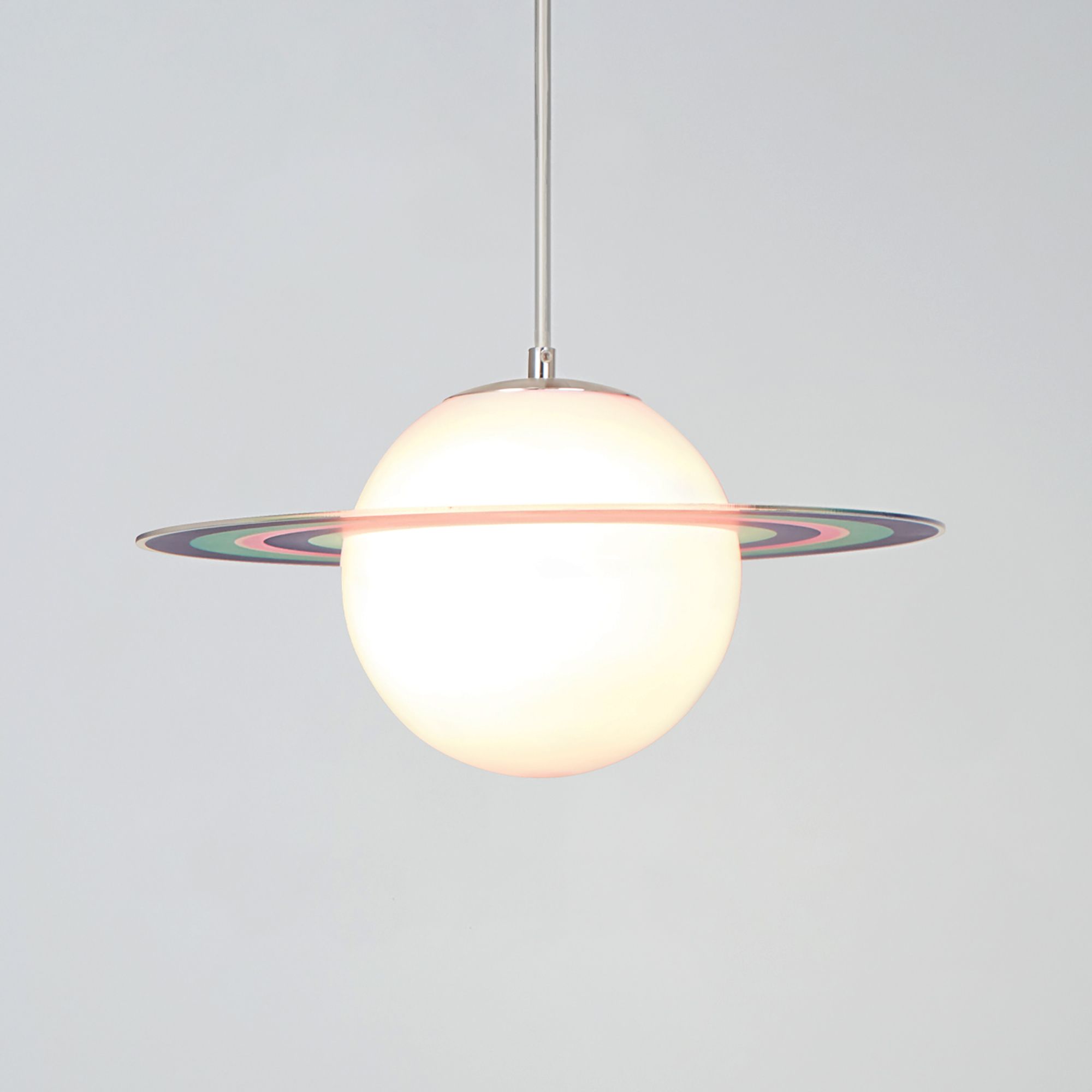 Glow Lito Saturn Matt Multicolour LED Light pendant, (Dia)400mm