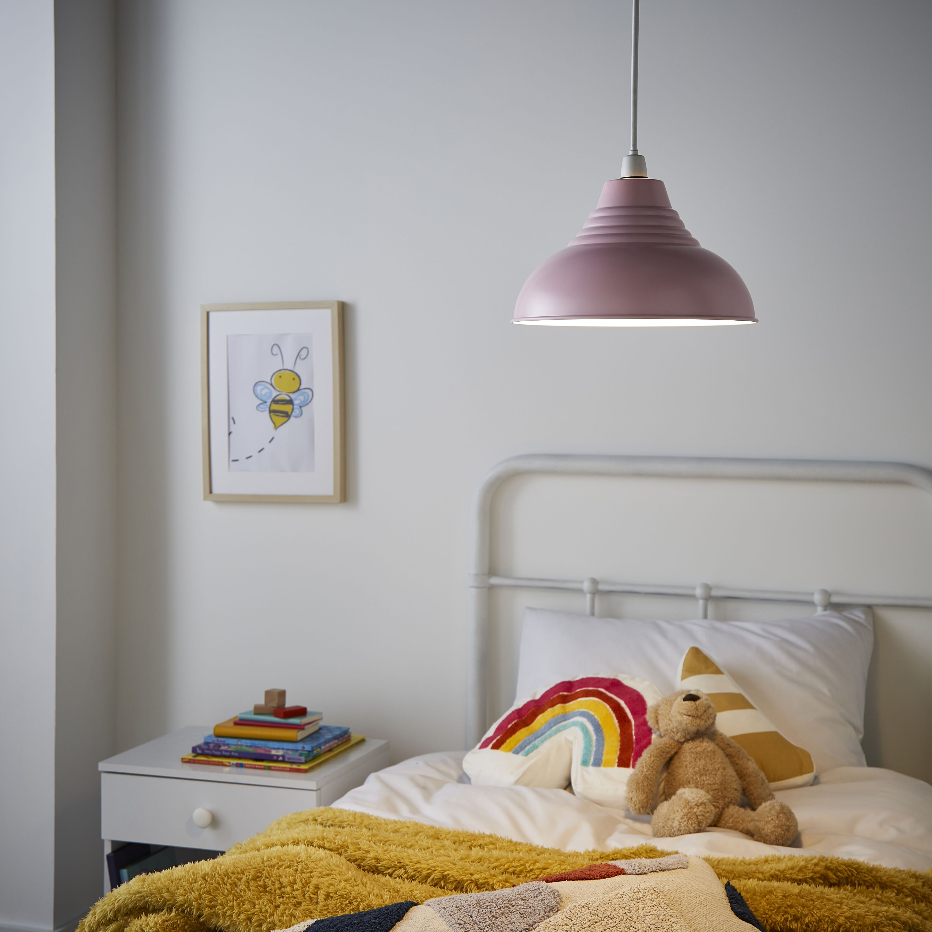 Glow Lucia Pink Dome Lamp shade D 30cm