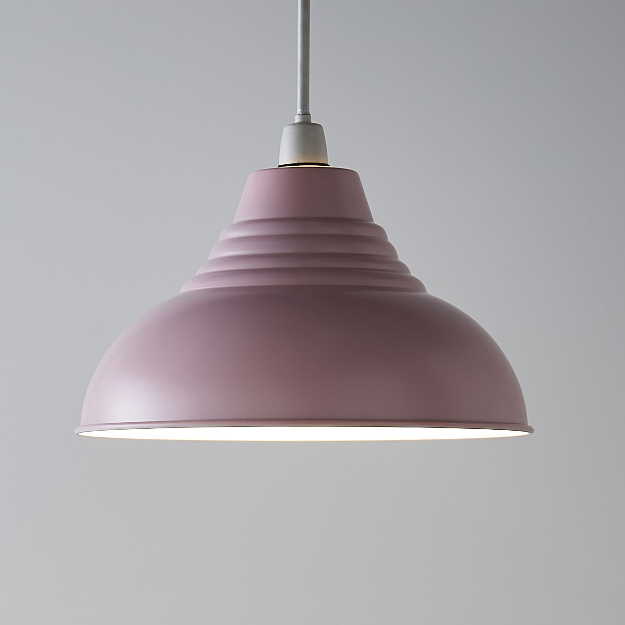 Pink dome outlet lamp