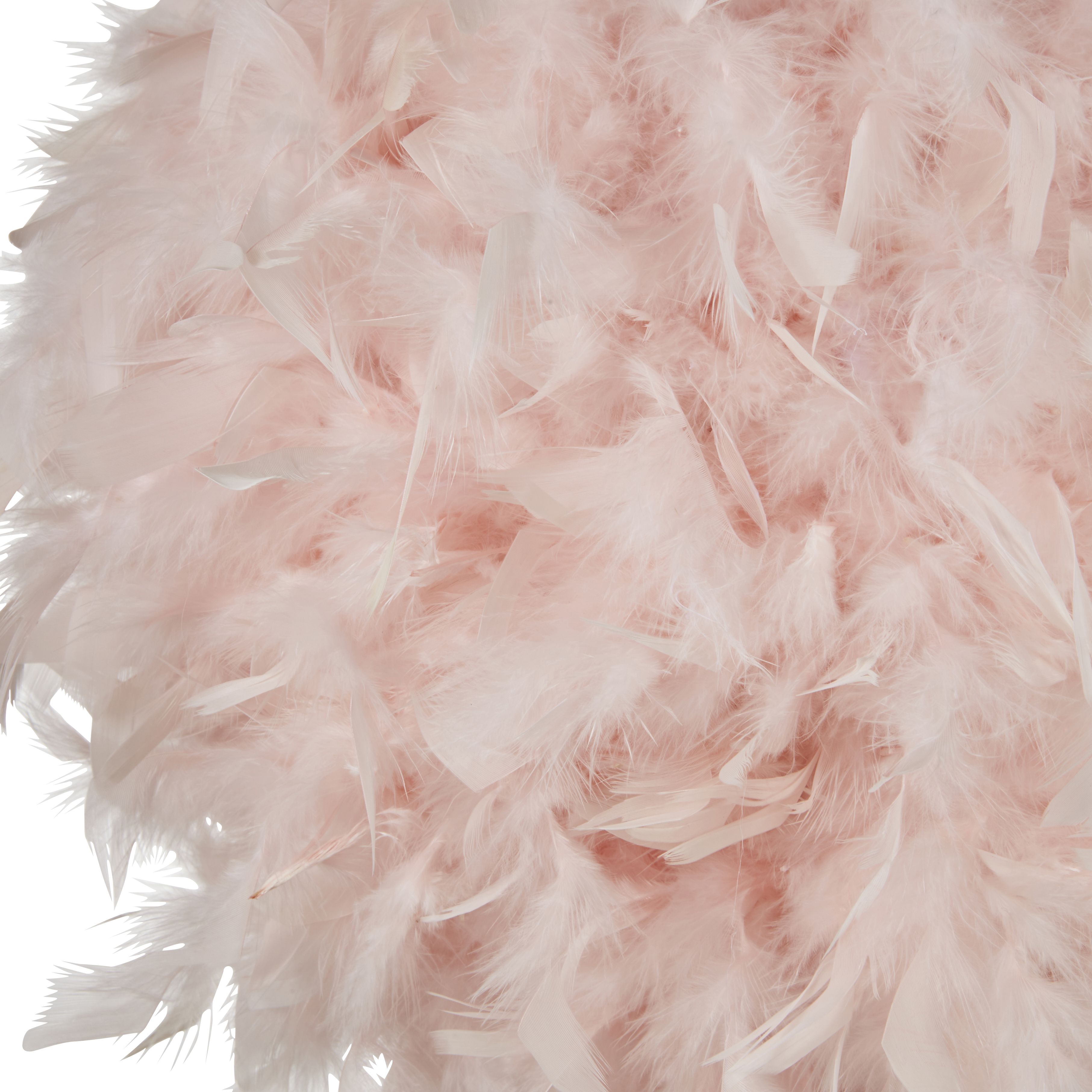 Pink feather light shade store the range