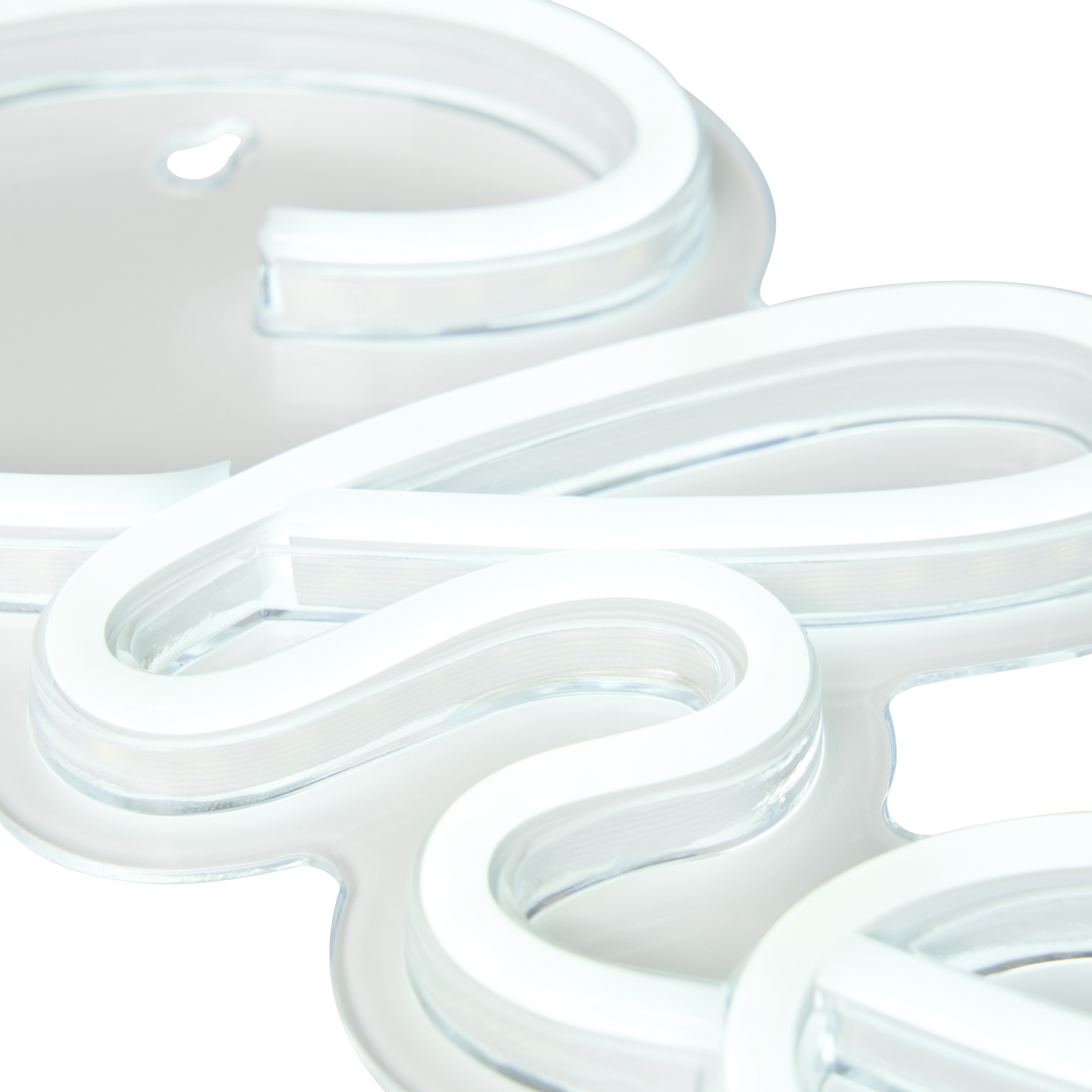 Glow Neon White Cheers Decorative light