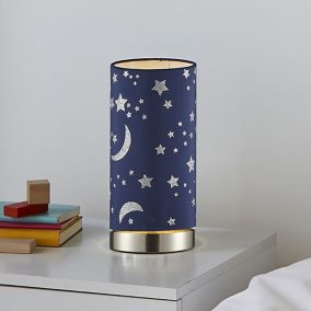Glow Nera Moon & star Blue Circular Table lamp