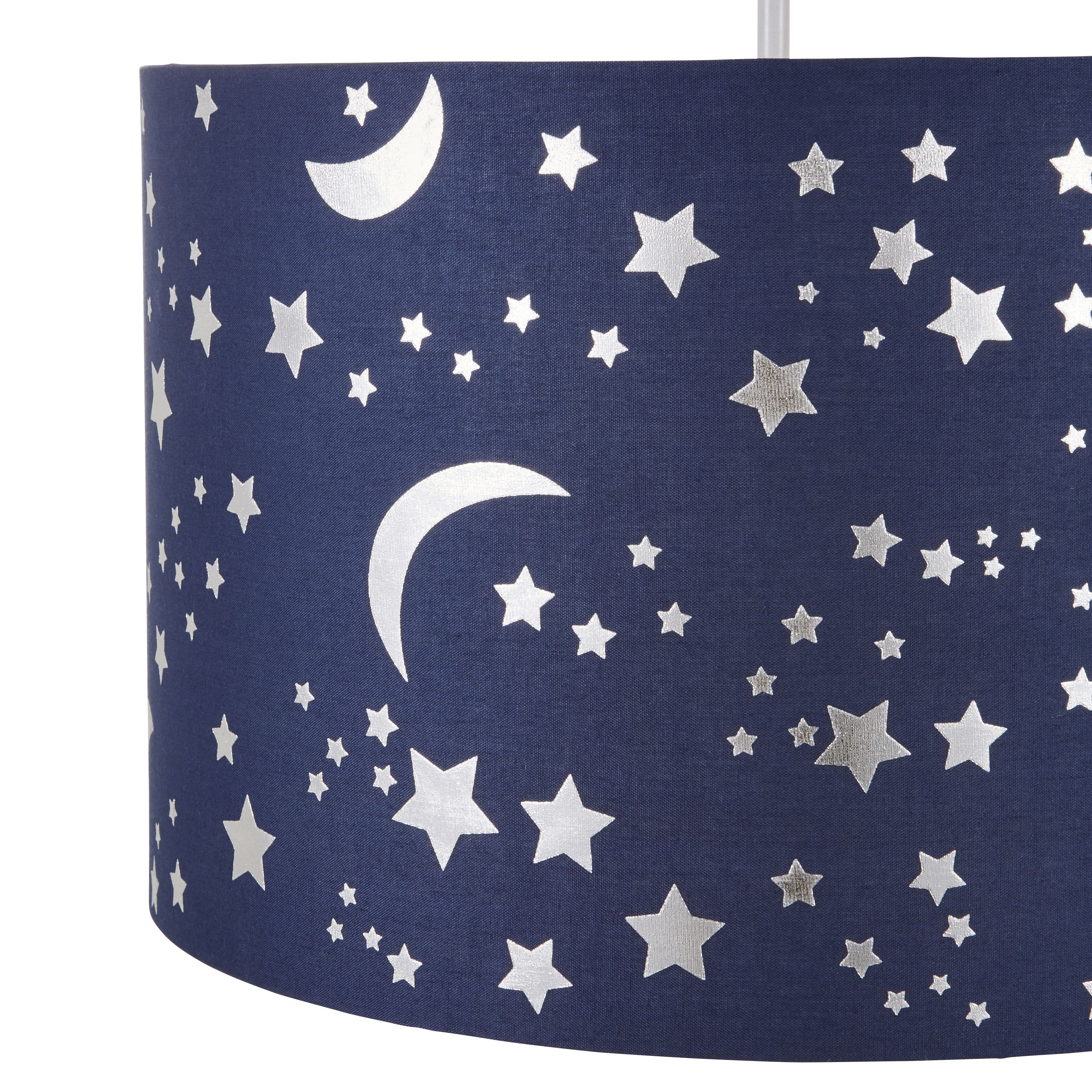 Glow Nera Printed Navy Moon star Lamp shade D 30cm