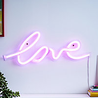 Glow Nuri Neon love Matt Pink Wired Wall light