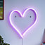 Glow Prad Neon heart Matt Pink Wired LED Wall light