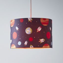 Glow Sanaa Printed Multicolour Space Lamp shade (D)30cm