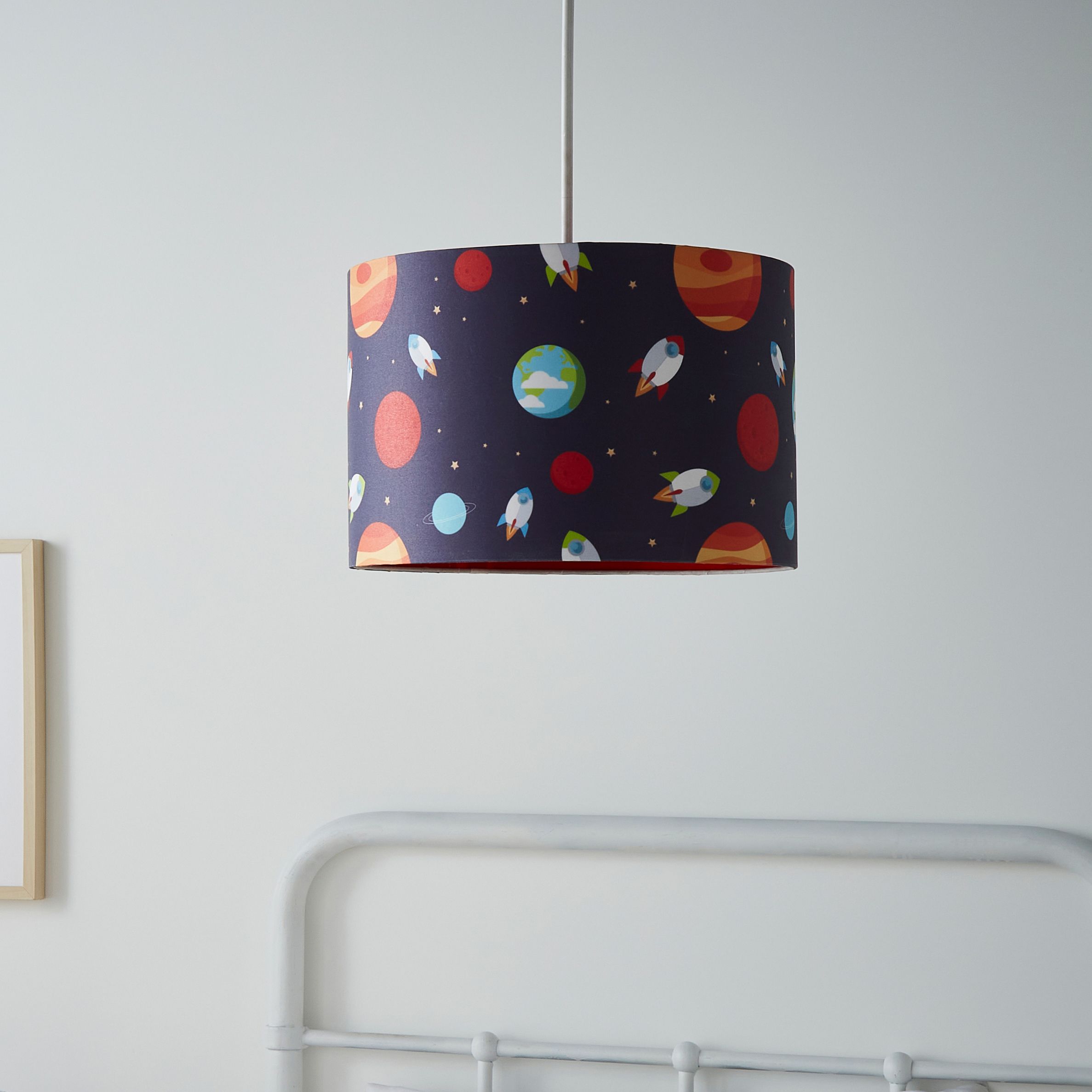 Glow Sanaa Printed Multicolour Space Lamp shade (D)30cm