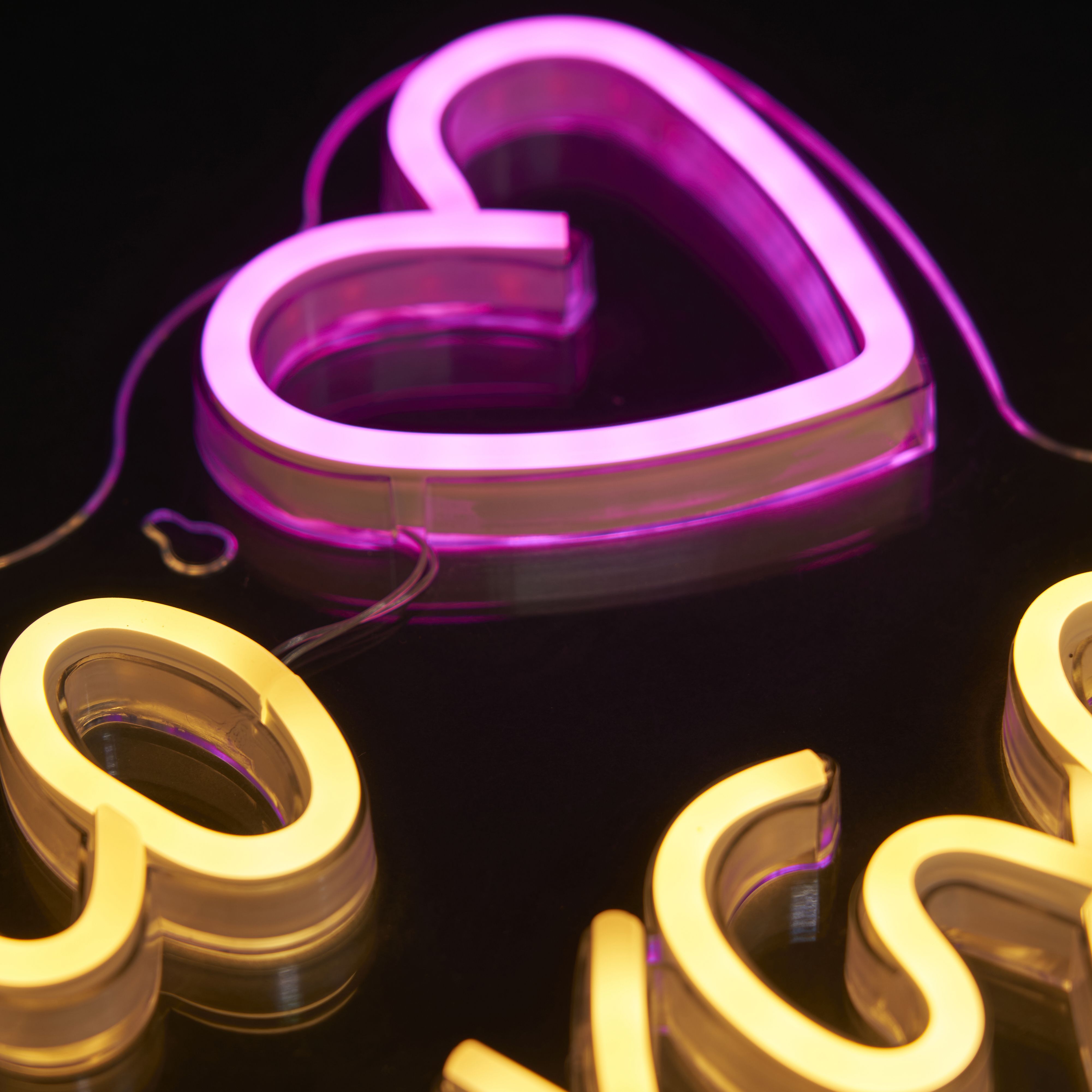 Glow Stylus Hello Gorgeous Neon White & Pink Plug-in LED Wall light