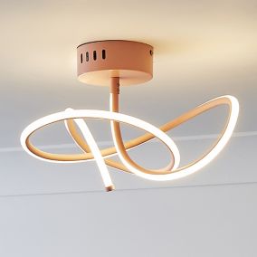 Glow Veton Steel Pink LED Ceiling light