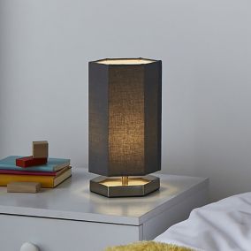 Glow Zia hexagon Grey Hexagonal Table lamp