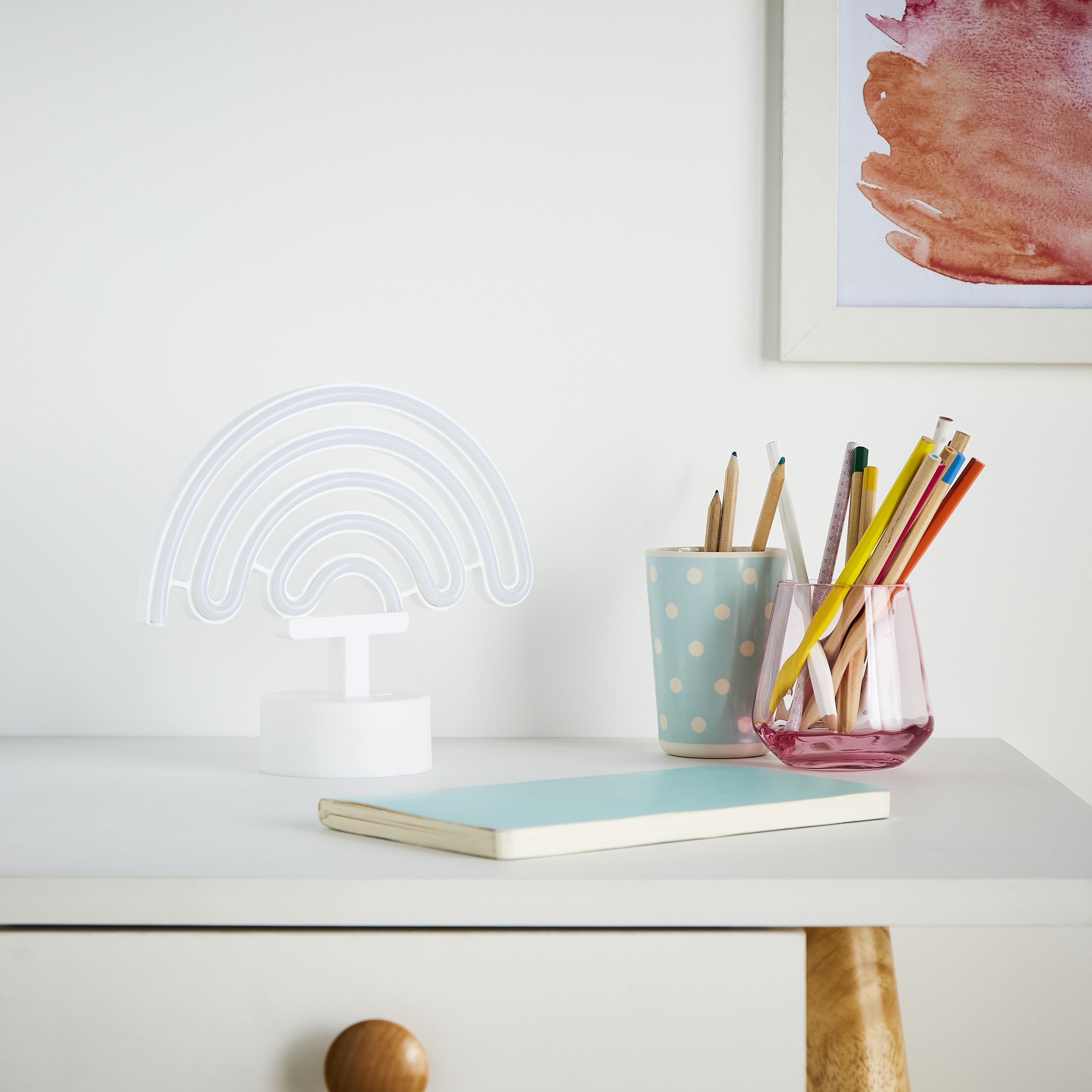 Glow Ziva Neon rainbow Multicolour Table light