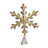 Gold Brushed effect Metal Snowflake Hanging decoration