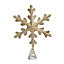 Gold Brushed effect Metal Snowflake Hanging decoration