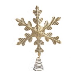 Gold Brushed effect Snowflake Tree topper