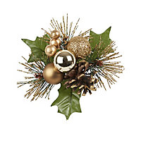 Gold Christmas tree clip