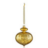 Gold Distressed effect Plastic Onion Bauble