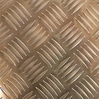 Gold effect Aluminium Embossed Sheet, (H)1000mm (W)500mm (T)1.7mm 1780g