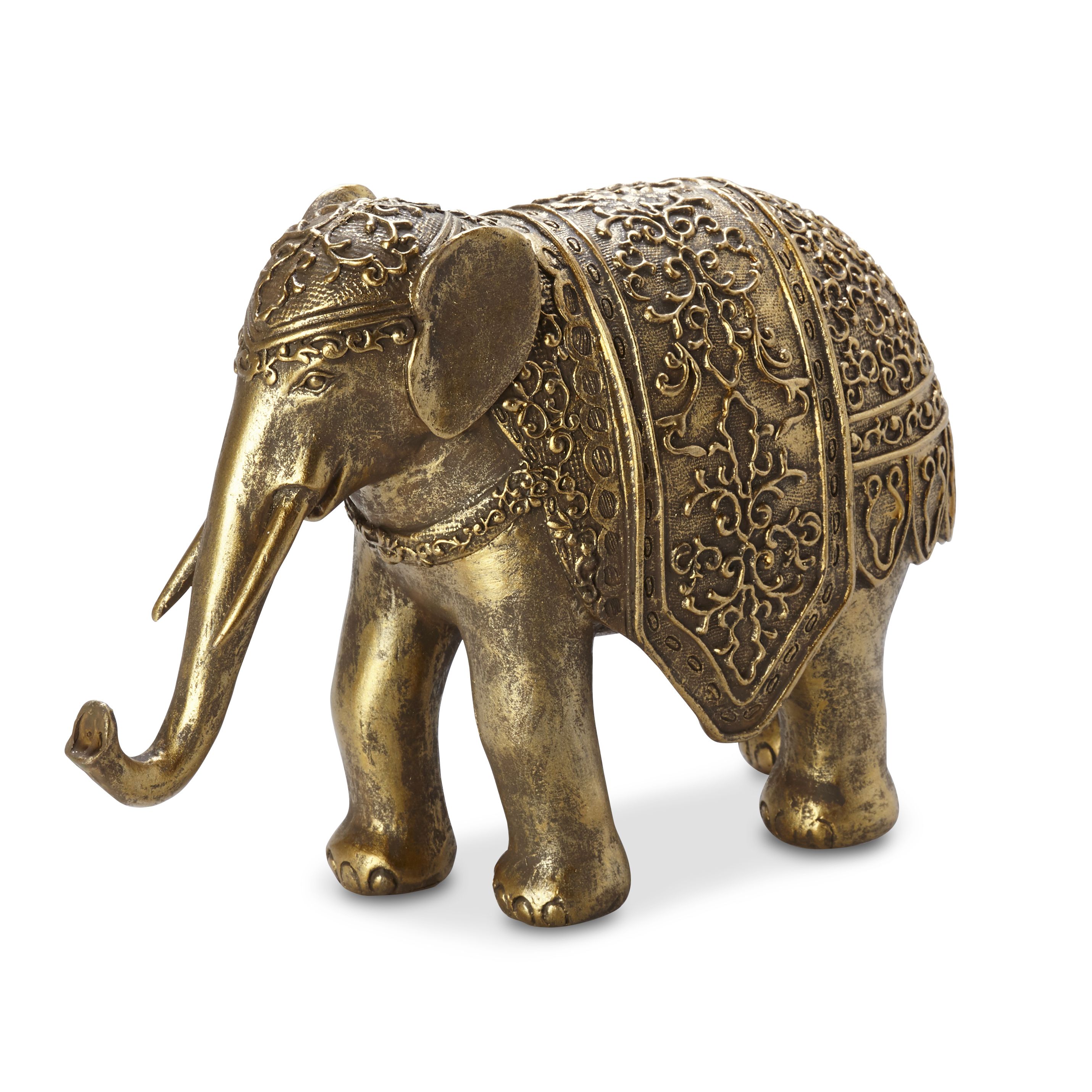 Gold effect Elephant Resin Ornament | DIY at B&Q