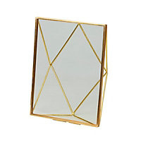 Gold effect Geometric Single Picture frame (H)20.8cm x (W)15.7cm