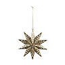 Gold effect Metal 10 point Star Hanging ornament