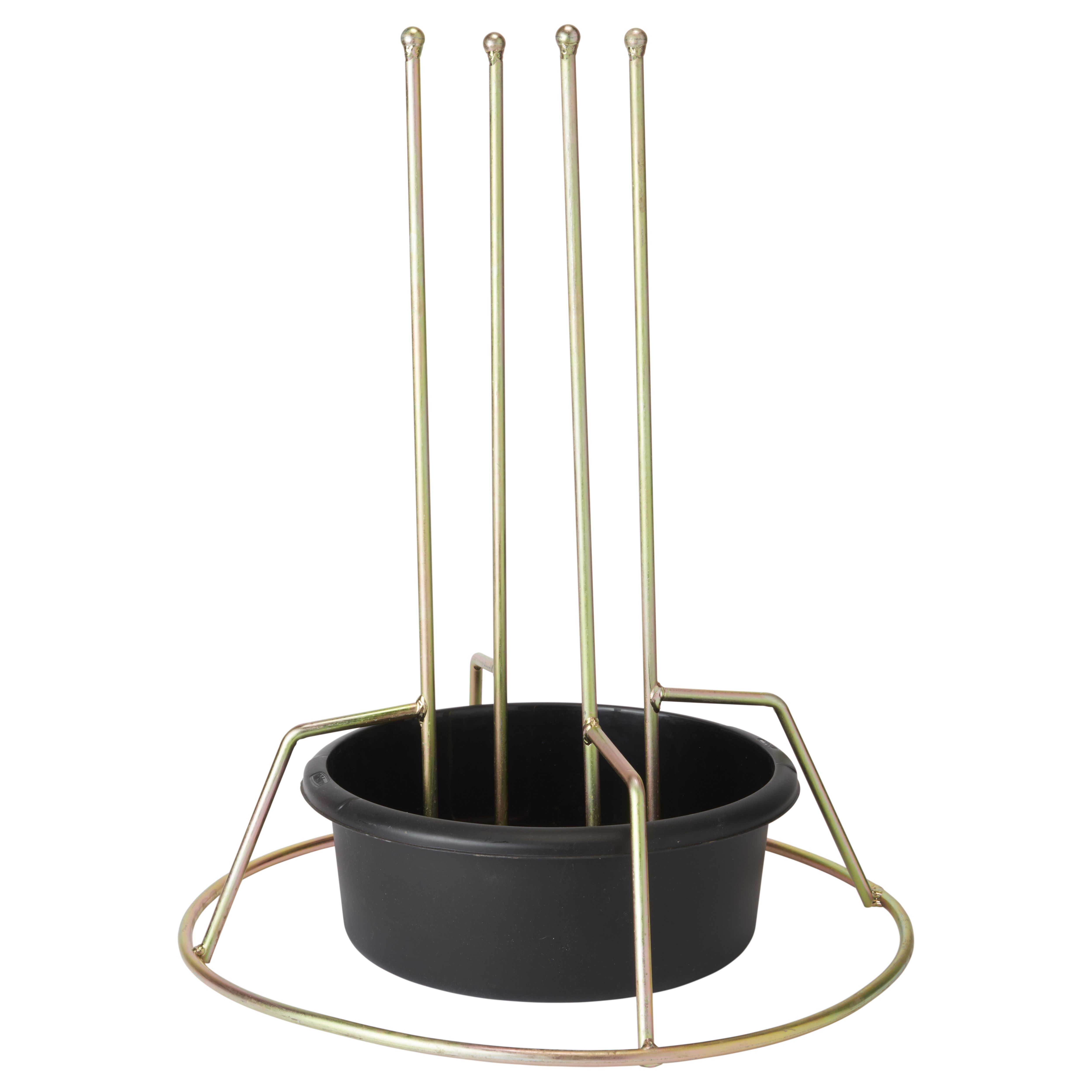Gold effect Metal & plastic Quickstand Christmas tree stand 80cm