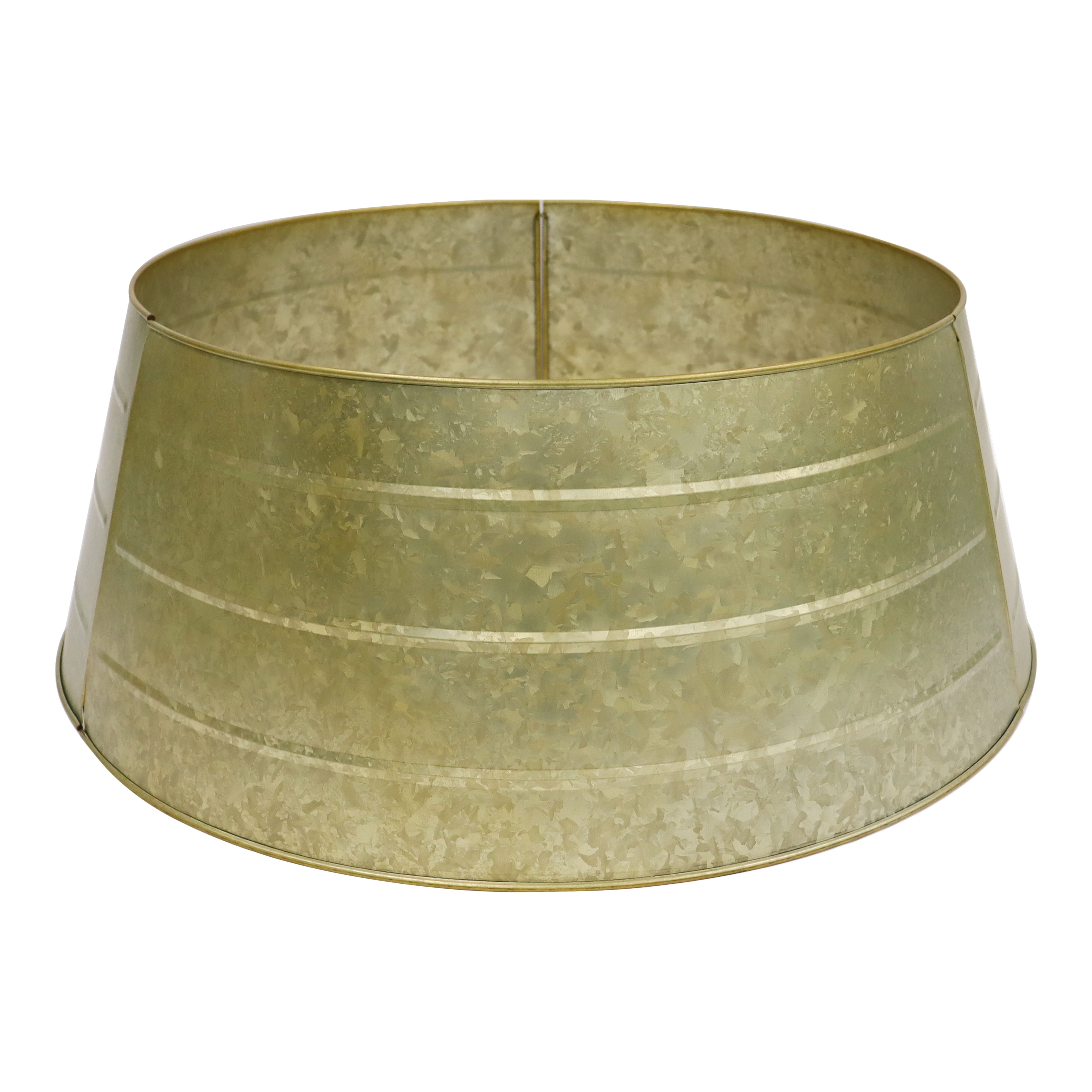Gold effect Metal Tree skirt Christmas tree stand 68cm(Dia)