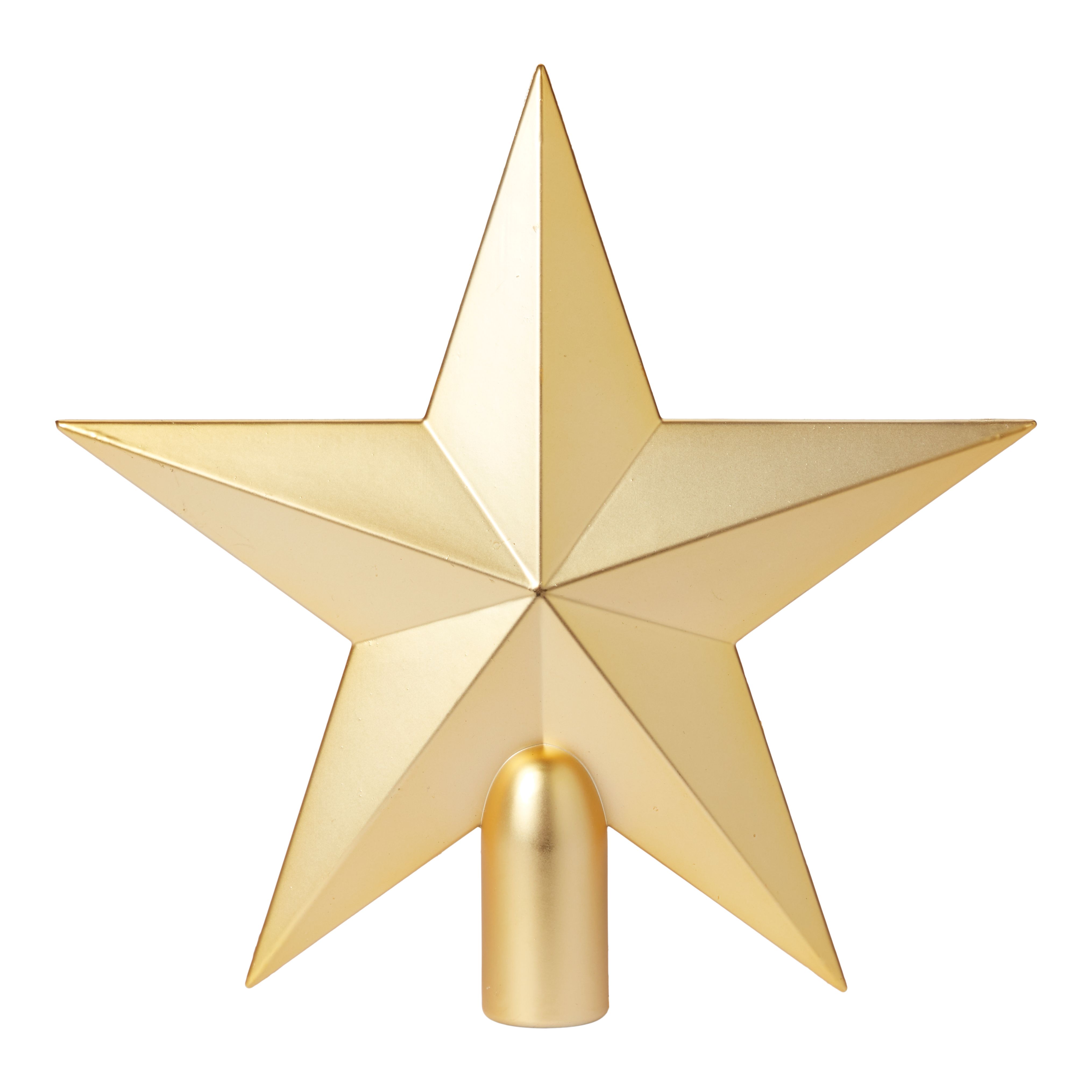 Gold effect Plastic Star Christmas tree topper