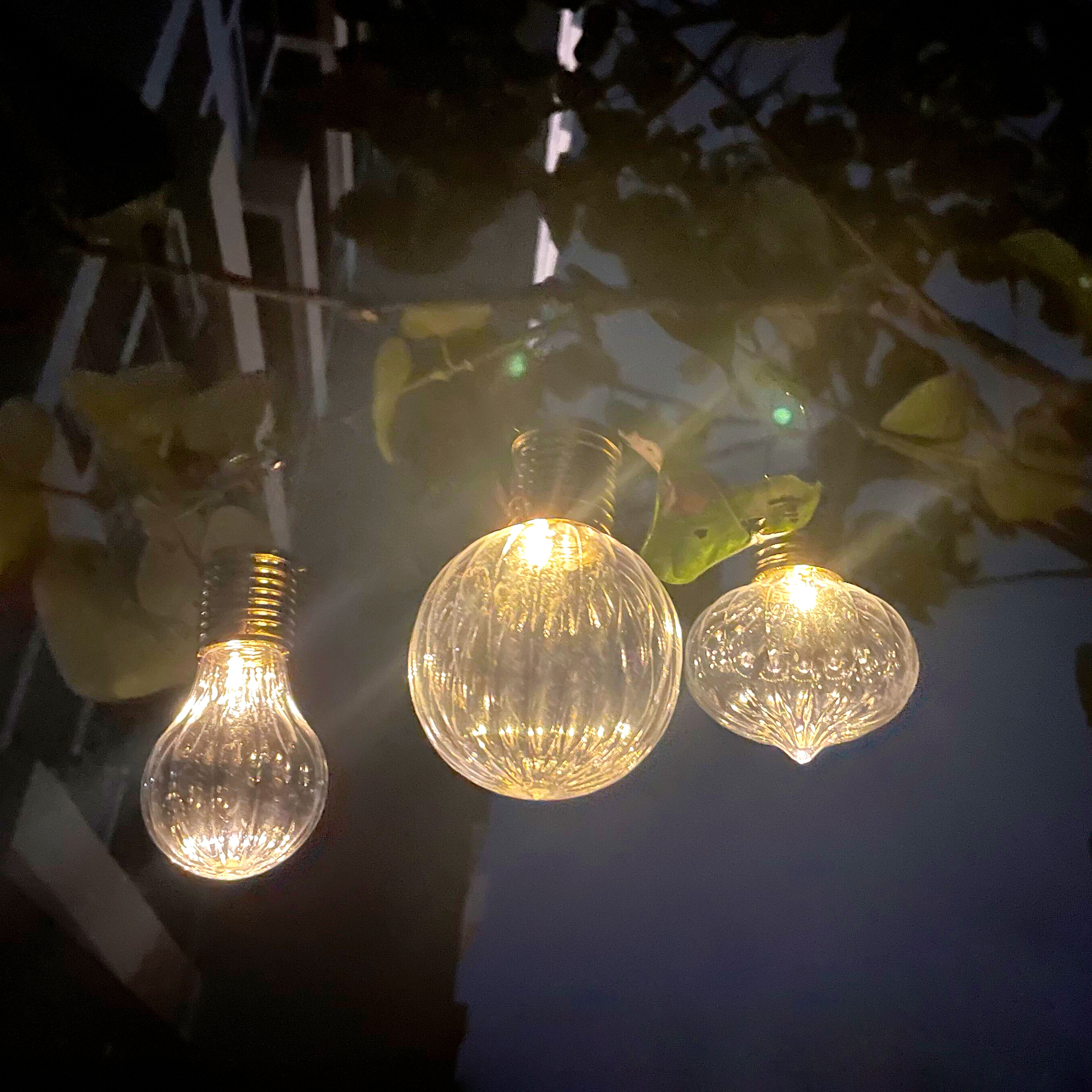 Gold effect Solar-powered Integrated LED Outdoor Hanging lantern
